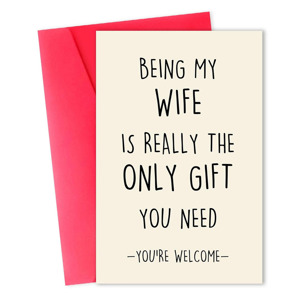 Funny Birthday Card Gift For Wife, Unique Wife Birthday Cards Gifts From Husband, Sweet Valentine'S Day Gifts For Her, Unique Anniversary Card For Wife, Love Card For Women