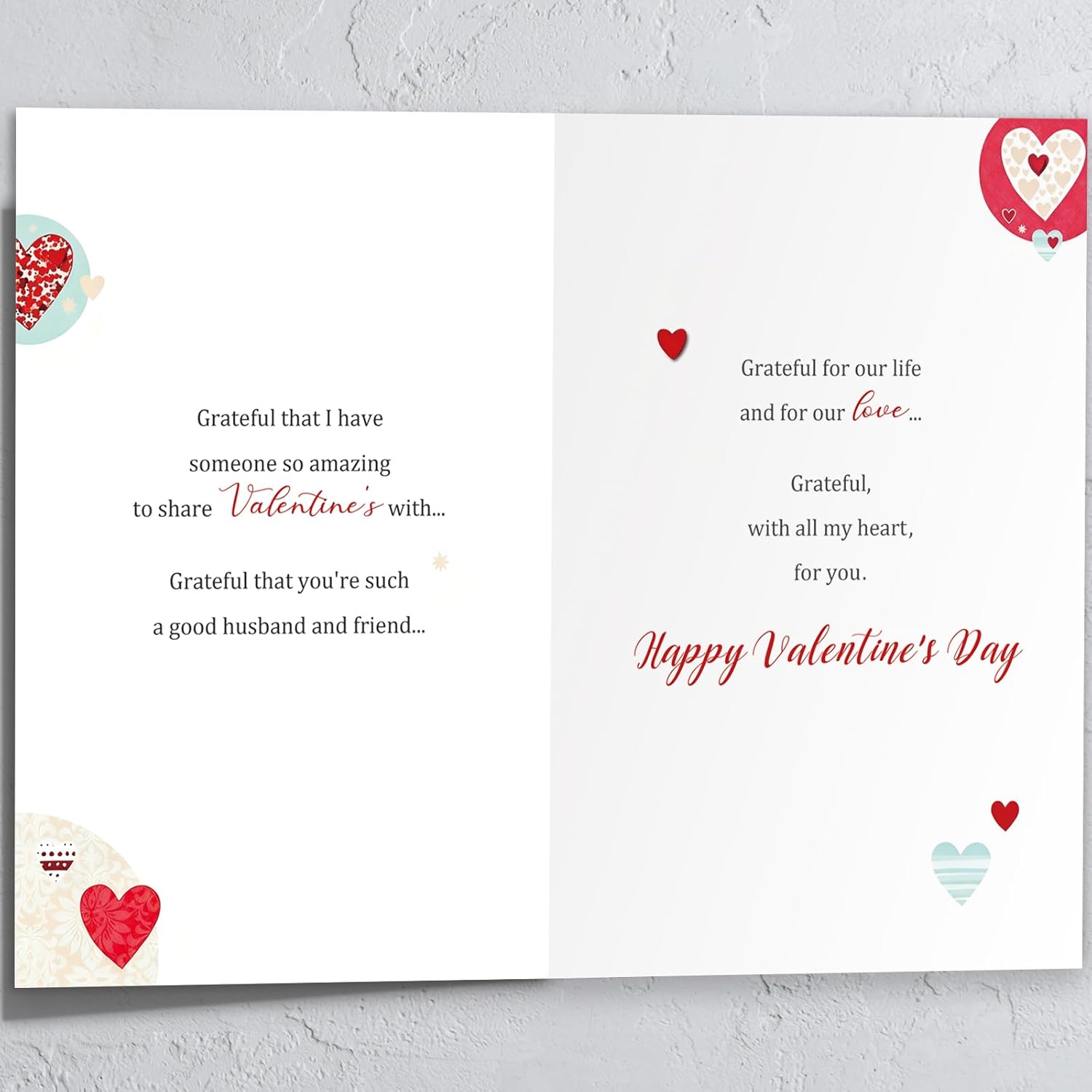Valentines Card For Husband, Romantic Valentine'S Day Card Gifts For Husband From Wife, Husband Valentines Gift
