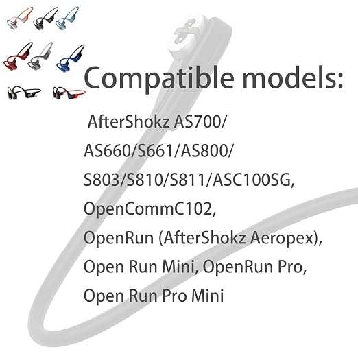 2 Pack Magnetic Charging Cable Compatible with Shokz OpenRun Aeropex OpenComm Headphones