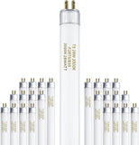25 Pack 46 Inch T5 Fluorescent Tube Bulbs 28W 3000K Soft White G5 Base 2800LM