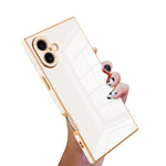 Case Compatible with iPhone 16 Luxury Cute Plating Design Case Full-Body Anti-Scratch Shockproof