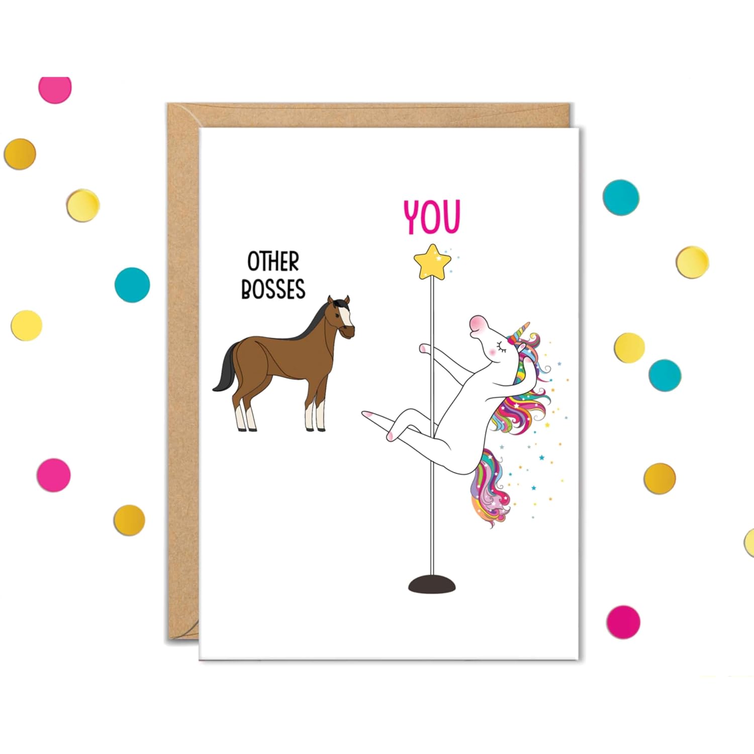 Birthday Card For Boss, Funny Card For Manager, Birthday Gifts For Boss, Gifts From Employee, Supervisor Gift, (Unicorn Dancing)