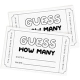 Guess How Many Cards, Bridal Shower Games, Baby Shower Games, 3.5 X 2 Inches, 50 Pack, Minimalist