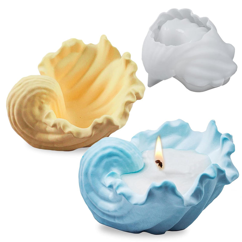 Unique Holder Resin Molds Silicone, Wave Shell Tray Silicone Mold, Bowl Epoxy Resin Casting Mold For Diy Jewelry Plate Candle Holder Candy Container Storage Craft Gift