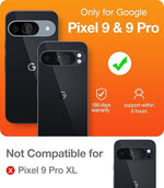 Pixel 9/9 Pro Case, 16Ft Drop Tested, Slim, Anti-Scratch, Anti-Fingerprint, Black