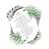 30Pcs Spring Greenery Baby Shower Games, Eucalyptus Would She Rather Bridal Shower Game, Gender Reveal Game, Sage Green Baby Shower Decorations