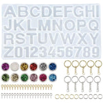 Reversed Silicone Number Alphabet Resin Molds,Letter Molds For Resin Casting,Letter Jewelry Making Diy Craft Casting For Keychains And Pendants