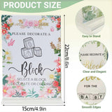 156-Piece Baby Shower Building Block Game Set, Featuring 58 Plain Wooden Blocks, 48 Markers, 48 Templates, 1 Game Instruction Card, And 1 Storage Box—Specially Designed For Parties (Floral Theme)
