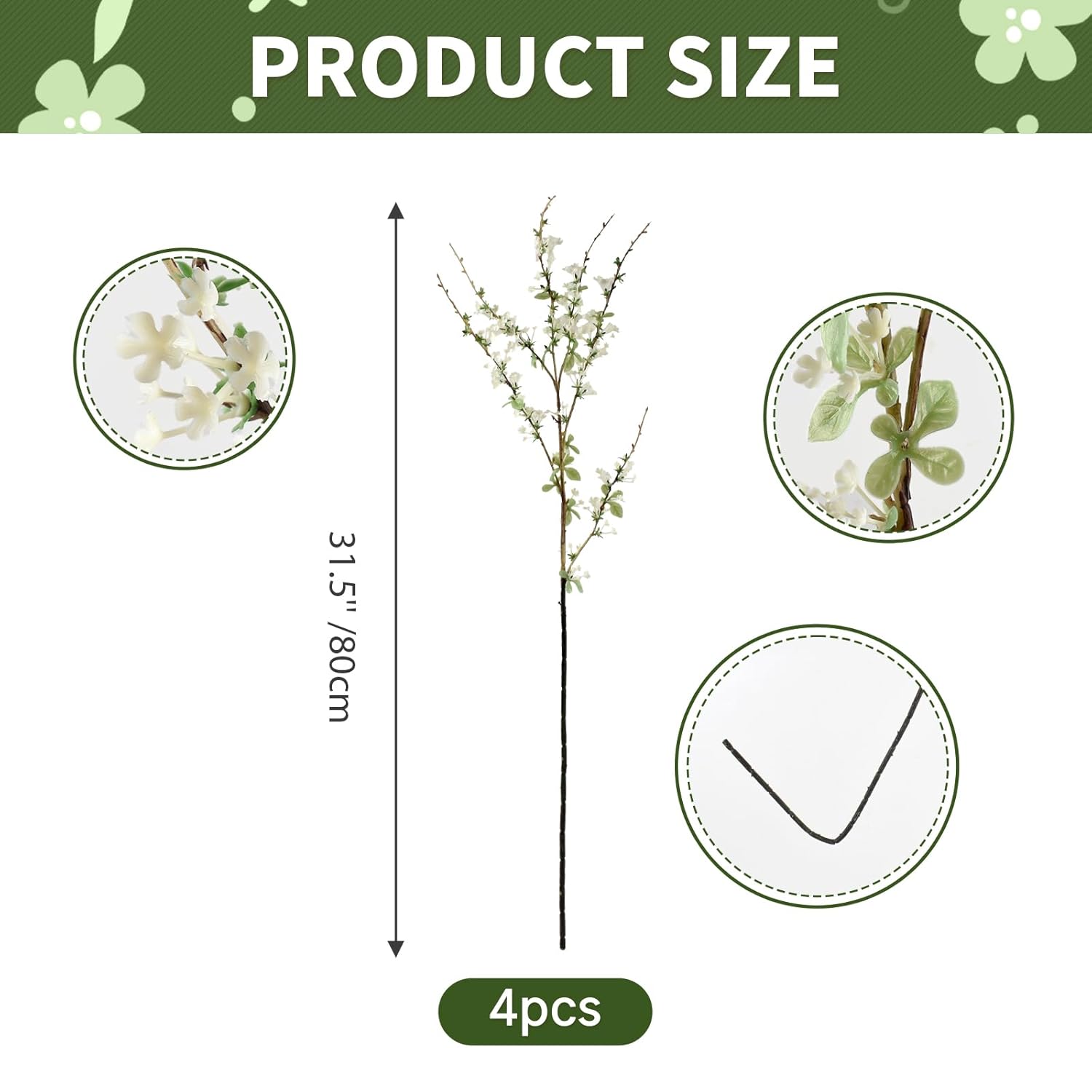 4Pcs 30” Artificial Lilac Flowers With Long Stem Faux Silk Flowers For Wedding Bridal Bouquet Wreath Table Centerpiece Outdoor Decor (White)