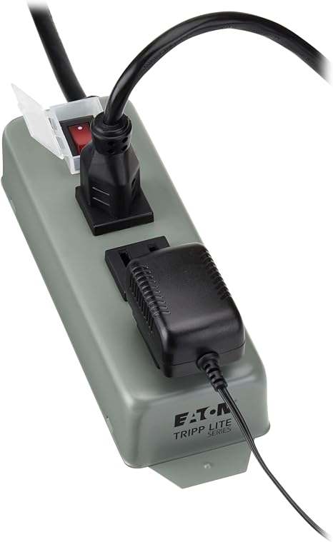 Heavy Duty 3 Outlet Metal Power Strip with 6FT Cord and Mountable Design for Garage and Workshop