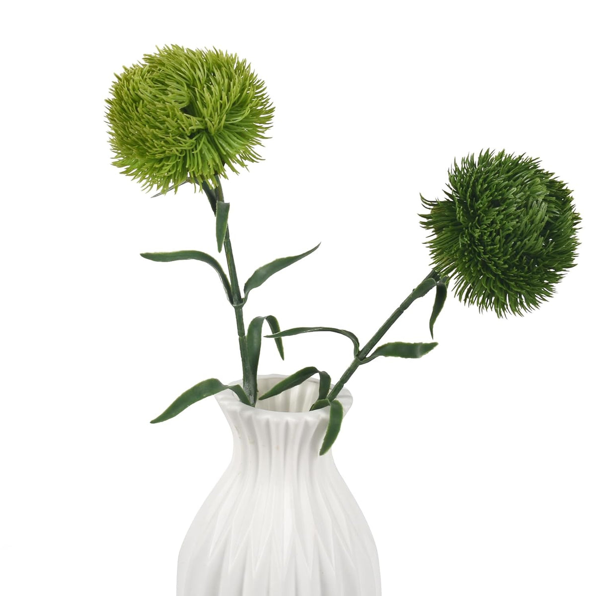 Fake Green Carnations, Artificial Flowers Green Carnations For Home Decoration Wedding Decor 4Pcs