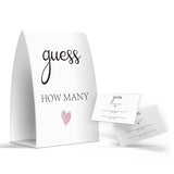 How Many, Bridal Shower Decorations, Bridal Shower Games - One Sign And 50 Cards(Many021)