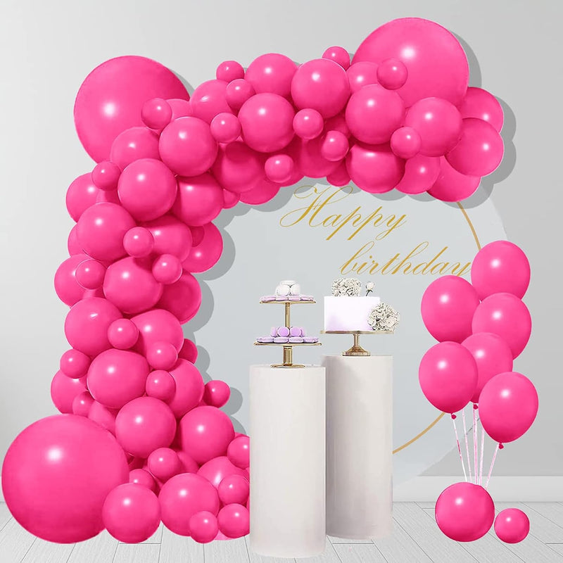 Hot Pink Balloons 18 12 5 Inch, 85Pcs Hot Pink Balloon Garland Arch Ki