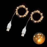 2M 20 LED Fairy String Lights USB Powered Warm White Mini Twinkle Lights for Desk Office Christmas Tree Party Bedroom Decor (2 Pack)