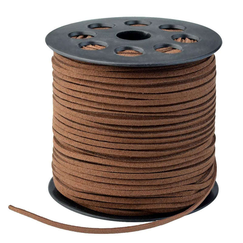 100 Yards Suede Cord, Leather Cord 2.6Mm X 1.5Mm Suede Lace Faux Leather Cord