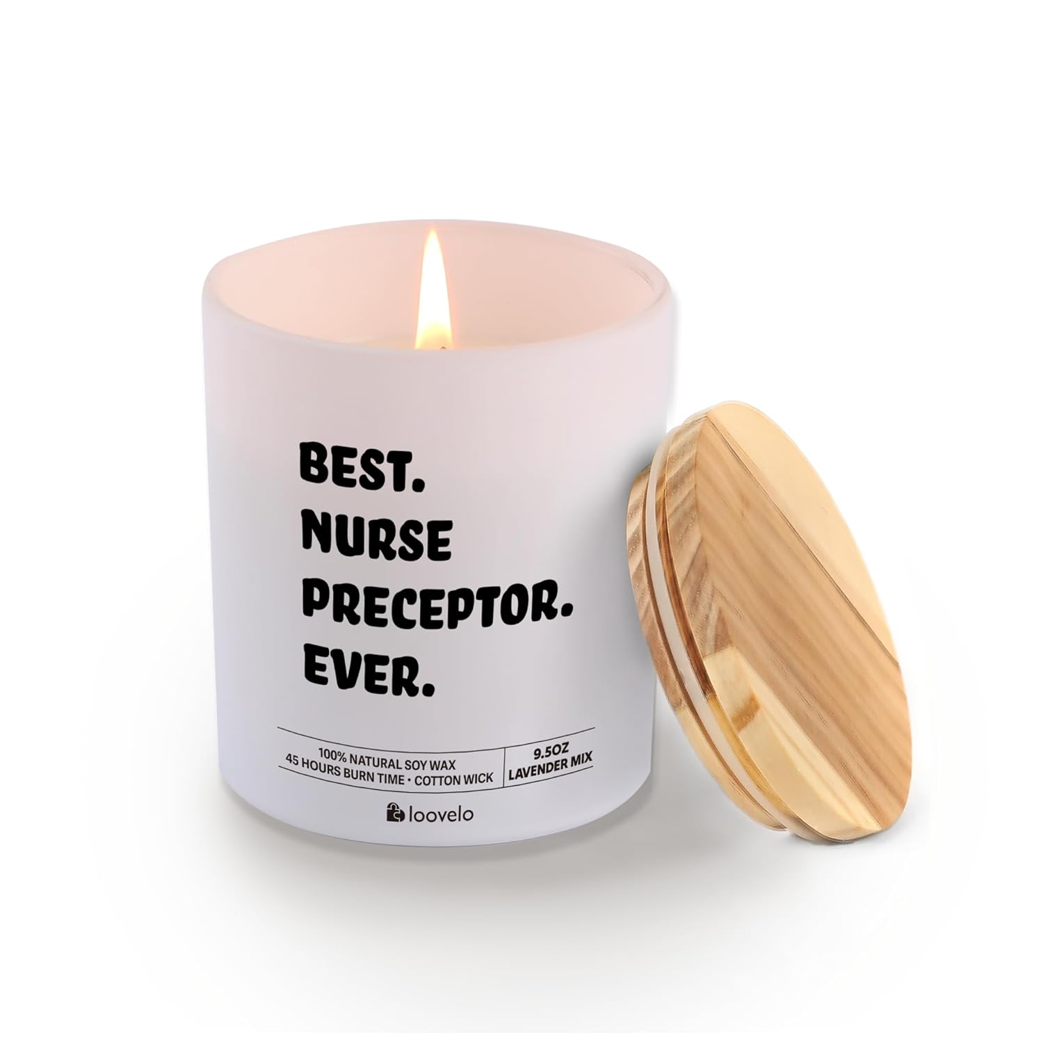 Best Nurse Preceptor Ever Nurse Gifts Appreciation Gift For Nursing Student Assistant Nurse Graduation Scented Candle Home Office Jar Candles Lavender Sage Soy Wax Candles 9.5 Oz