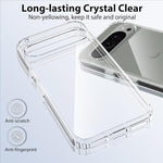 Pixel 9/9 Pro Case, Crystal Clear, Anti-Yellowing, Slim Shockproof, Wireless Charge