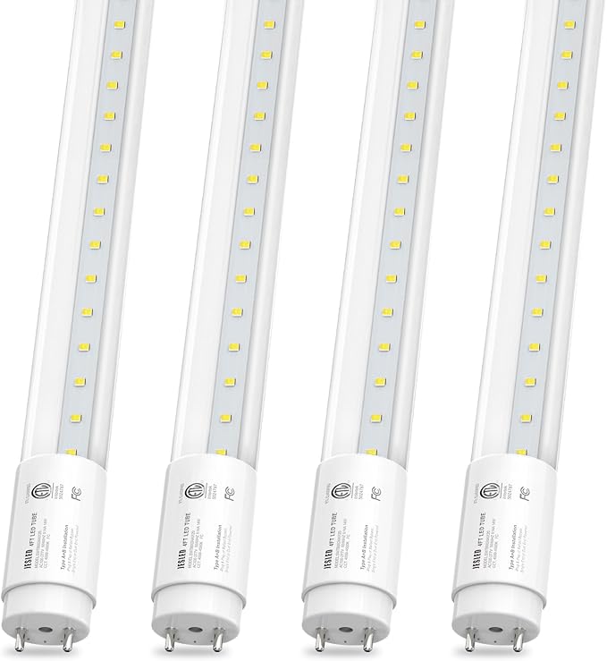 4 Pack 4FT T8 LED Bulbs 14W 2450LM 6000K Type A B Plug and Play Ballast Bypass Replacement
