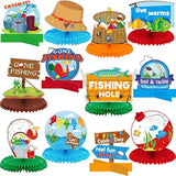 12 Gone Fishing Party Centerpieces – 3D Table Decor for Birthday or Summer Celebration