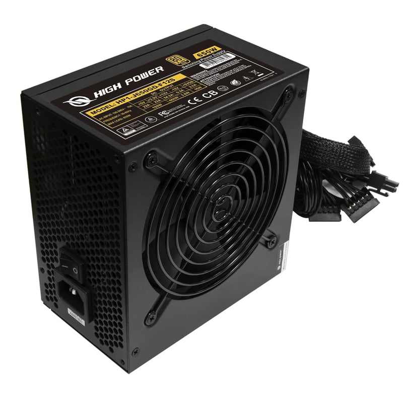 High Power 80 Plus Gold Certified Pc Computer Power Supply - 650 Watts Psu, Co