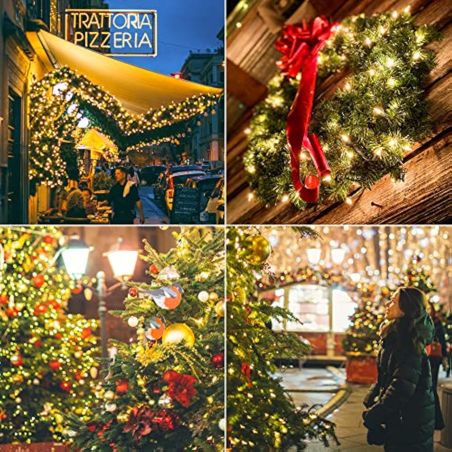 Clear Christmas Lights Set 2Pack 50Count 13Feet Incandescent Bulb Mini String Lights For Indoor Christmas Tree Garland B