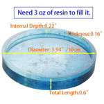 4 Pack Big Diy Round Coaster Silicone Mold, Diameter 3.94"/10Cm, Molds For Casting With Resin, Cement