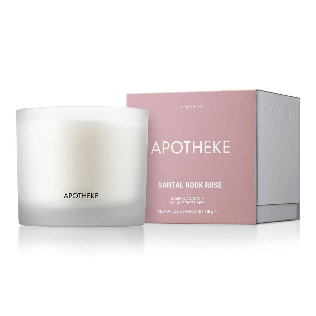 3-Wick Scented Candles For Home, Santal Rock Rose - 26 Oz Soy Wax Jar Candle Gift For Women - Long-Lasting Fragrance With Perfume-Grade Essential Oils - Sandalwood, Rose, Musk & Leather