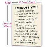 “I Choose You ”Valentines Day Card For Him Her, Romantic Valentines Day Gifts For Husband Wife Boyfriend Girlfriend