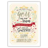 25 Employee Anniversary Cards - Modern Typographic Design - 26 White Envelopes - Fsc Mix