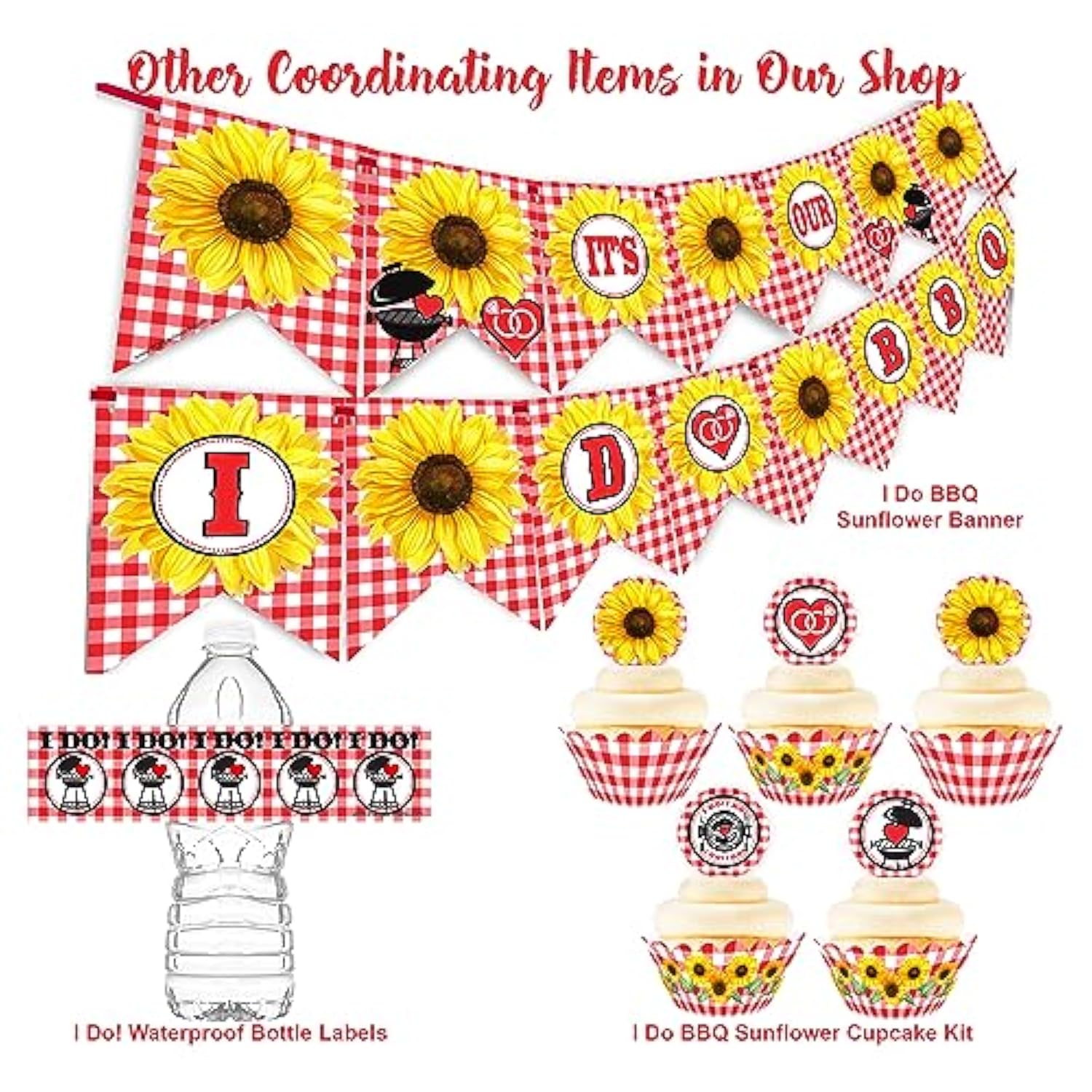 I Do Bbq Banner - Engagement Banner - Picnic Engagement Party Supplies - Bbq Engagement Party Decorations - Banner