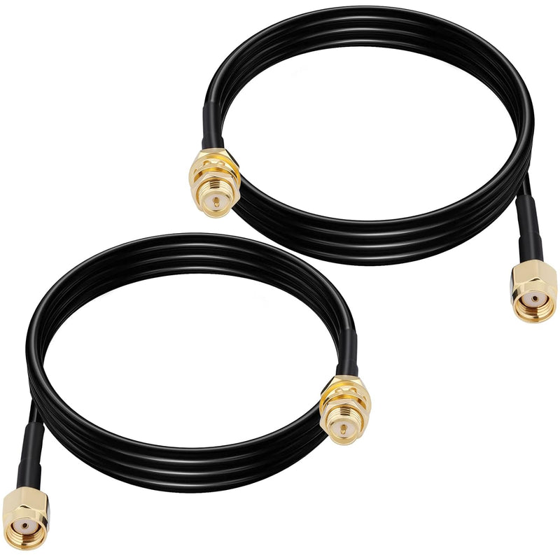 Rg174 Coaxial Cable Rp Sma Antenna Extension Cable 2-Pack 6.5Ft Rp Sma Male To