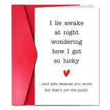 Funny Valentines Day Card For Boyfriend Husband, Happy Valentine’S Day Card Gift For Men Him From Wife Girlfriend, Lie Awake