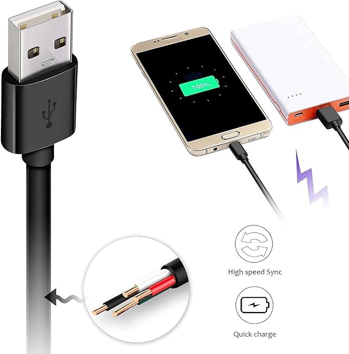 2 Pack Micro USB Cable 10FT and 6FT Extra Long Android Charger Cord for PS4 Controller Kindle Security Camera