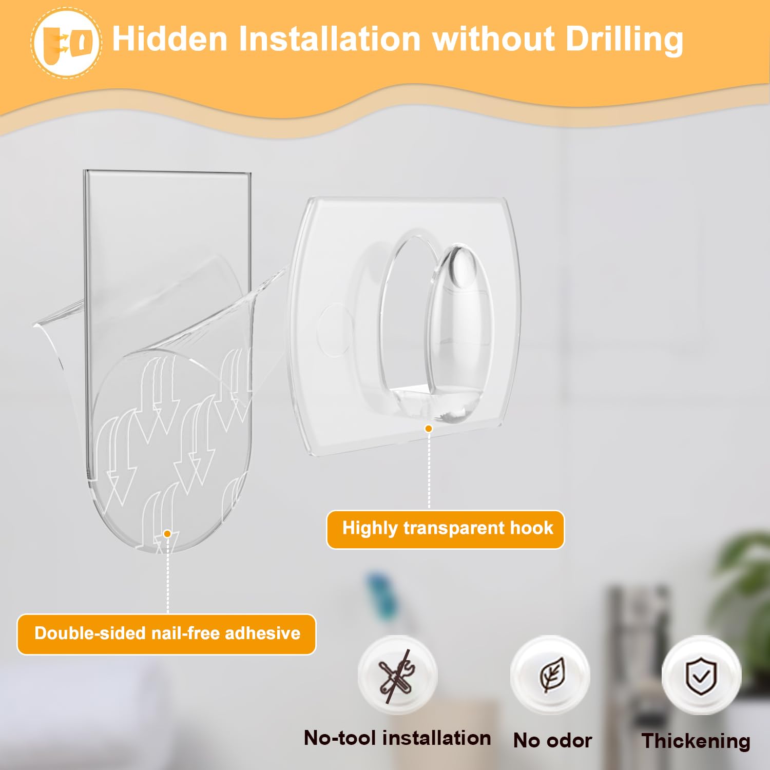 100 Clips + 120 Adhesive Strips, Clear Mini Light Clips, Strips Hooks, Small Self-Adhesive Hooks, Indoor Christmas/Festival Decoration,Hooks Small