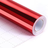 Red Metallic Wrapping Paper, 17Inch X 33Ft Solid Color Lustre Paper, Red Gift Wrapping Paper Roll With Grid Cutting Lines For Christmas, Mothers Day, Wedding, Bridal Shower, Valentines Day, Birthday