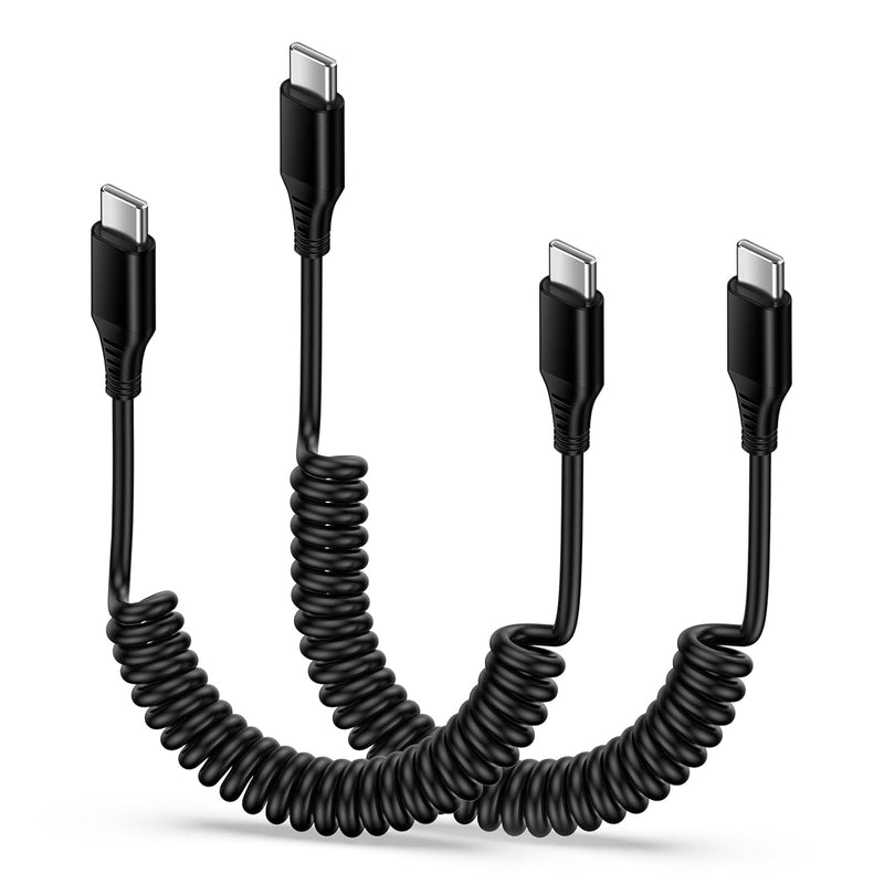 Usb Type C To C Cable Fast Charging For Car,[3Ft+6Ft] Android Auto Retractable