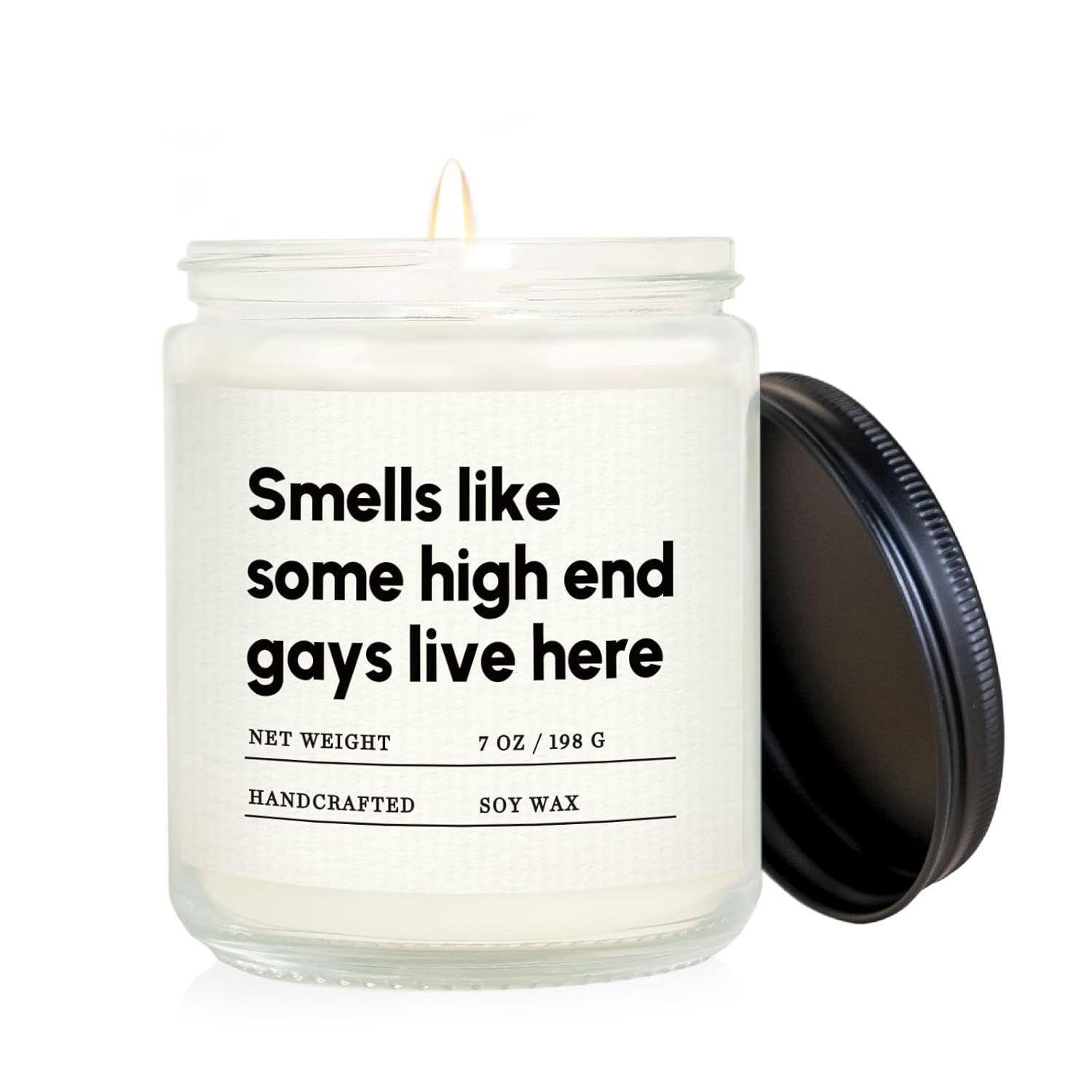 Gifts For Gay Men, Funny Gay Pride Gifts For Lgbtq Queer Boyfriend Husband Brother Friend, White Elephant Gift, Valentines Day Housewarming Anniversary Birthday Present - Soy Wax Candle 7Oz