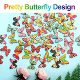 250 Pieces Wooden Buttons Flower Butterfly Mixed Button Vintage Painti