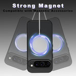 Pixel 9/9 Pro Case, Magnetic Matte, Screen Protector, MagSafe Fit - Black