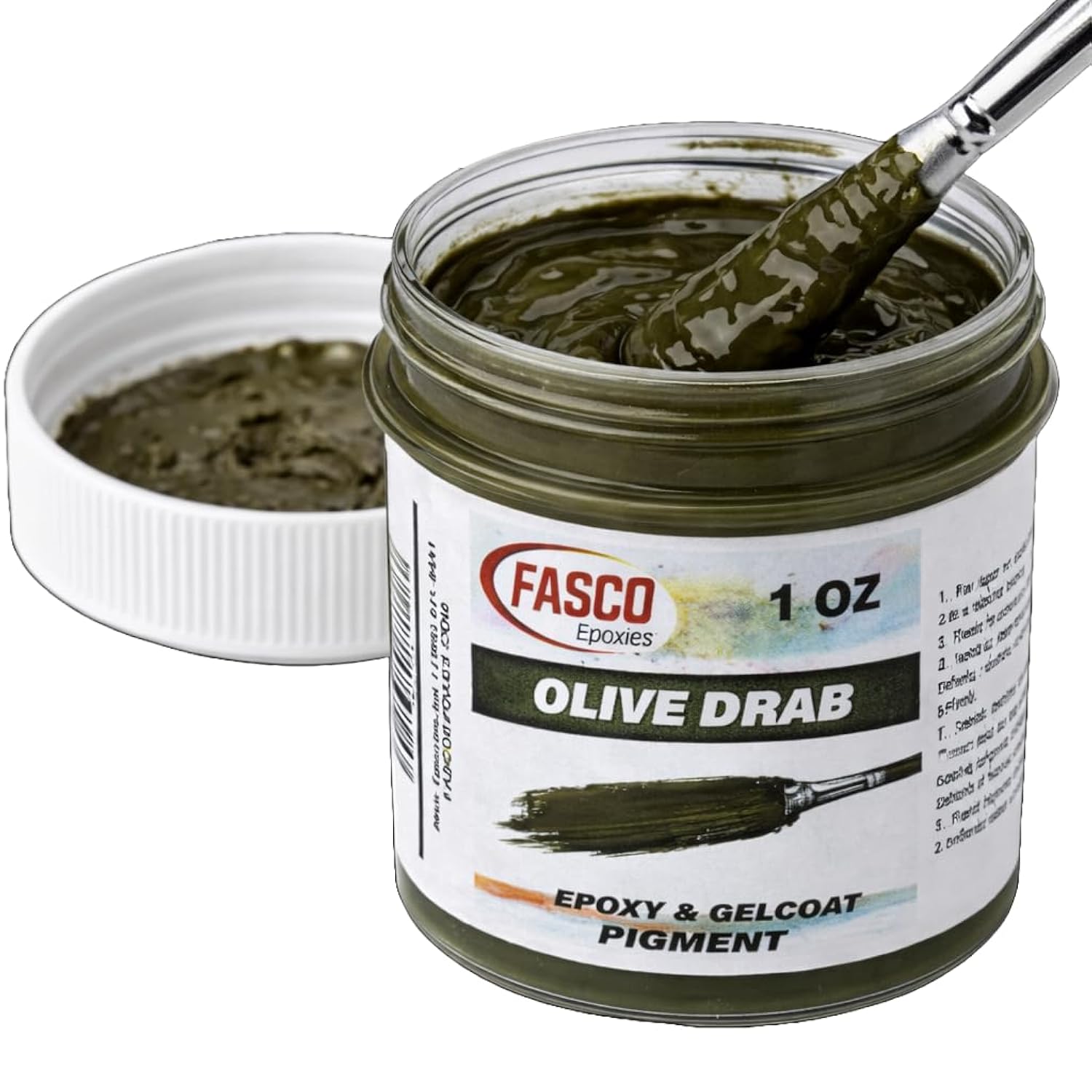Olive Drab Pigment For Epoxy Resin & Gelcoat – Concentrated Colorant - 1 Oz
