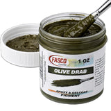 Olive Drab Pigment For Epoxy Resin & Gelcoat – Concentrated Colorant - 1 Oz