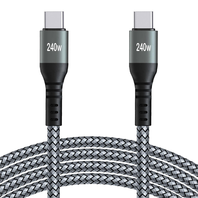 15Ft 240W Usb C To Usb C Super Fast Charging Cable, Nylon Braided Type C To Ty