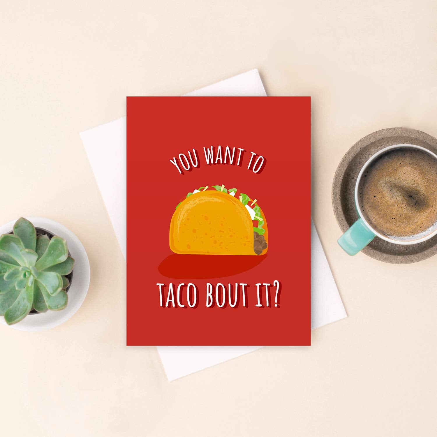 Bestie Food Note Cards / 4 5/8" X 6 1/4" Friendship Food Pun Cards / 12 Illustrated Thinking Of You Greeting Cards/Made In The Usa