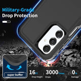 For Galaxy A16 5G Phone Case,[Military Grade Drop Tested] With Screen Protector, Dual Layer Protective Heavy Duty Cell Phone Cover Non-Slip Shockproof Rugged Case For Samsung Galaxy A16 5G (Black)