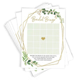 Bridal Shower Games – Bingo Game With Blank Squares To Guess The Bride’S Gifts, Fun Wedding Shower Activity, Botanical Greenery Theme, 50 Guests