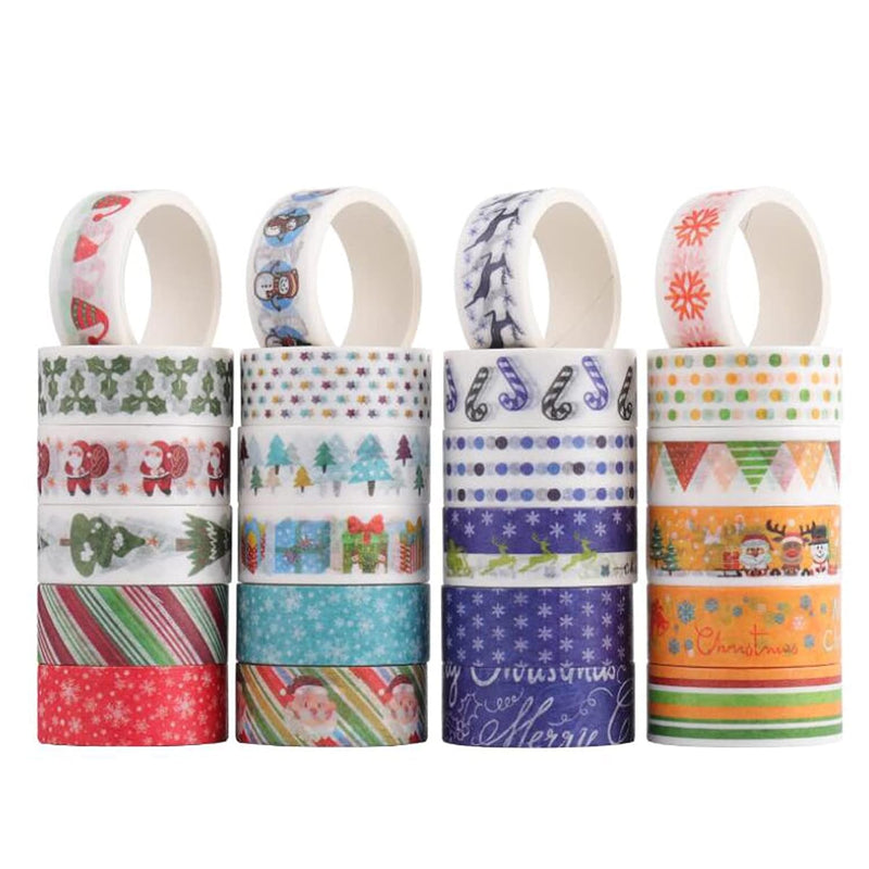 24 Rolls Holiday Washi Tape Set Covering Celebrations Great For Adults And Kid