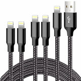 5 Pack Apple MFi Certified iPhone Charger Cable 3FT 6FT 10FT Nylon Braided Lightning Fast Charging Cord for iPhone 14 13 12 11 iPad