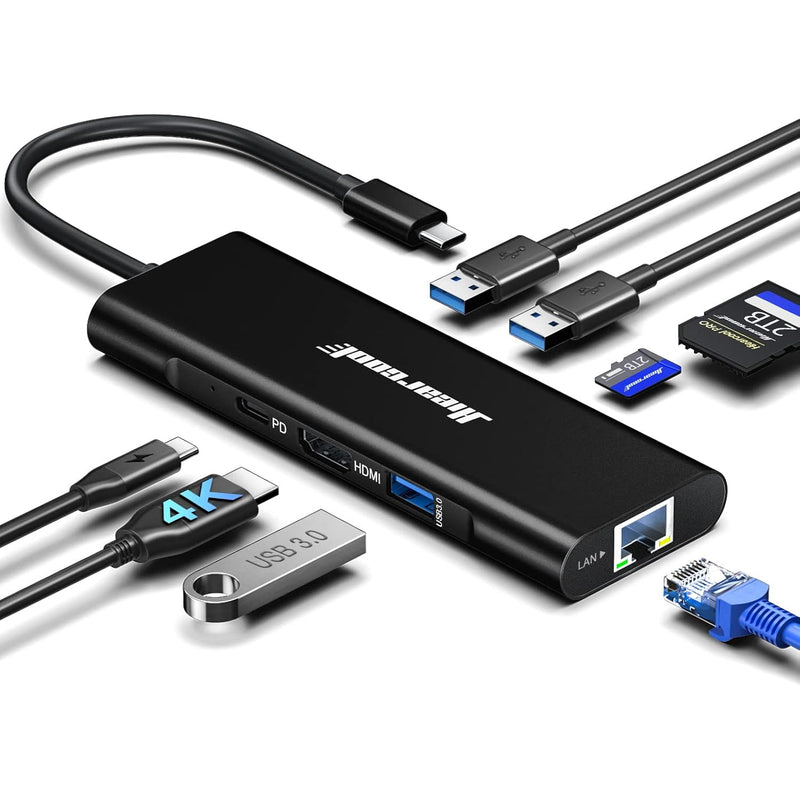 Usb C Hub, Usb C Ethernet Adapter, 8In1 Usb C Docking Station With 4K 60Hz Hdm