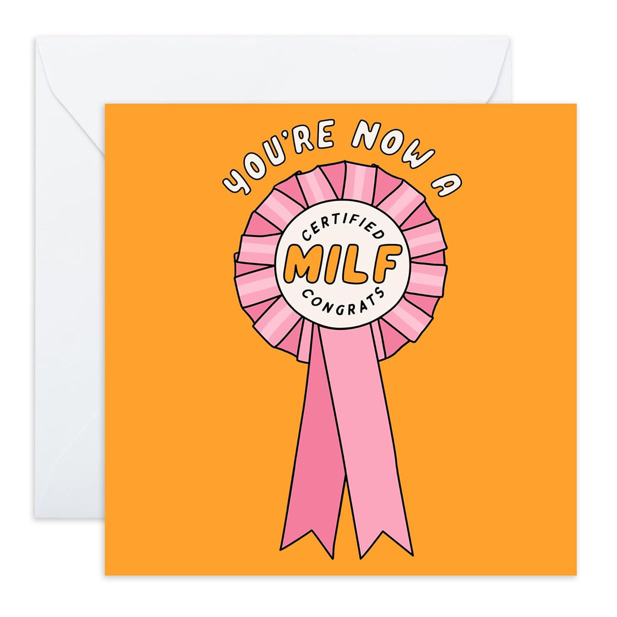Mothers Day Card - Mom To Be - 'Certified Milf' - Gifts For New Moms, Expecting Mother, Pregnant Women, Mommy, Wife, Partner, Spouse, Aunt, Friend, Her - Comes With Fun Stickers