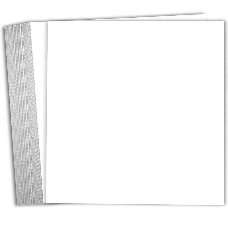 6X6 White Scrapbook Cardstock Paper 80Lb Cover Card Stock 100 Pack